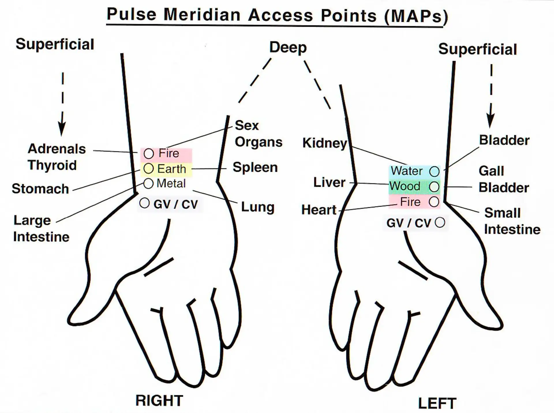 Pulse meridian access points diagram